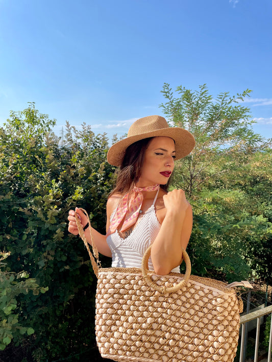 Borsa in cellulosa intrecciata big