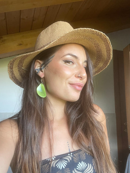 Cappello corda righe dorate